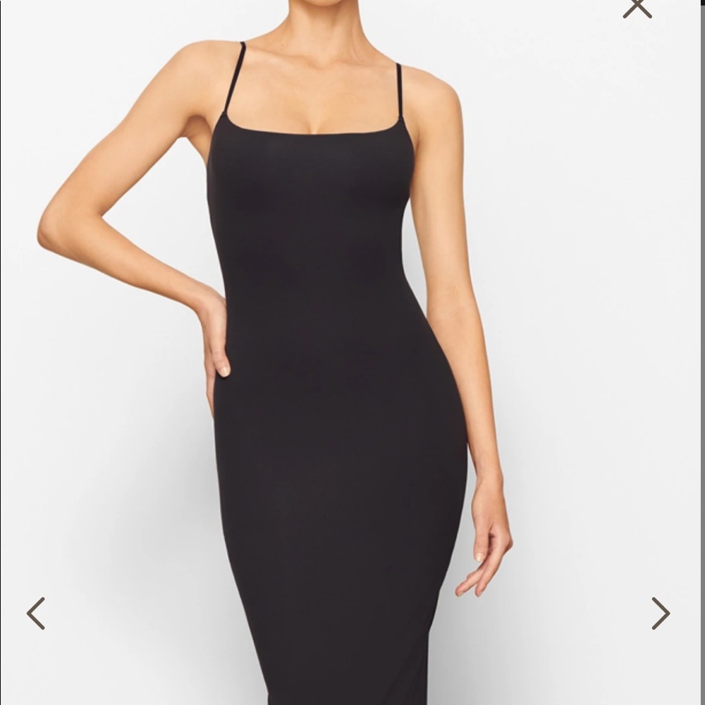 Black skims slip dress